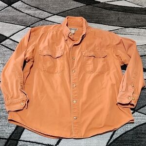 DULUTH TRADING COMPANY DURABLE HOOK & LOOP POCKETS EASY-MOVING WORK BUTTON-DOWN